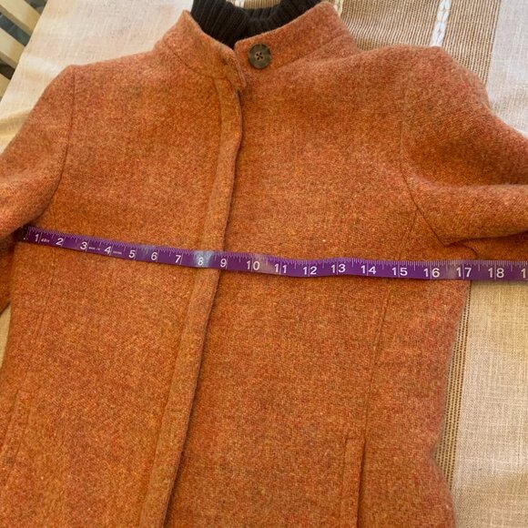 Zara Wool Autumnal Blazer Jacket with brown collar - Size M - Picture 5 of 8